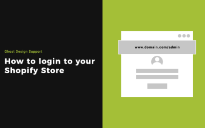 Logging into your Shopify Store