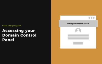 Accessing your Domains Control Panel