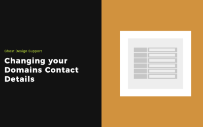 Changing your Domains Contact Details