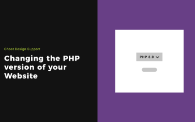 Changing the PHP version of your Website